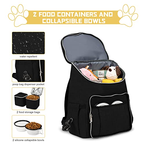 BAGLHER-Travel-Dog-Backpack-Detachable-Travel-Dog-Food-Container-for-Pet-Supplies-Dog-Gear-BackpackDog-Bag-for-Traveling-with-2-Silicone-Collapsible-Bowls-and-2-Food-Baskets-Black - Cucciolini Doodles   BAGLHER-Travel-Dog-Backpack-Detachable-Travel-Dog-Food-Container-for-Pet-Supplies-Dog-Gear-BackpackDog-Bag-for-Traveling-with-2-Silicone-Collapsible-Bowls-and-2-Food-Baskets-Black