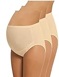 NBB Lingerie Women's Plus Size Maternity Panties High Cut Cotton Over Bump Underwear Brief - Sizes Small to XXX-Large