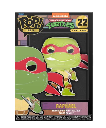 Funko Pop! Large Enamel Pin Teenage Mutant Ninja Turtles - (Teenage Mutant Ninja Turtles (Tmnt) ) : Raphael - Tartarughe Ninja Spille Smaltate - Spilla Da Collezione Carina & Borse - 2
