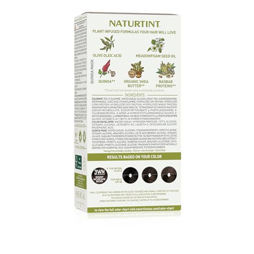 Image of Naturtint 3WN Radiant Nature Dark Brown Permanent Hair Color (Pack of 1), Ammonia Free, Vegan, Cruelty Free, up to 100% Gray Coverage, Long Lasting Results (Packaging may vary)
