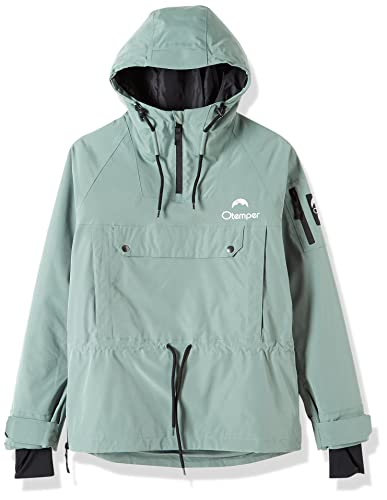 Foto von kirnusino Skijacken für Frauen Schneemantel für Frauen Windbreaker Wasserdicht Berg Winddicht Schneemantel Warm Winter, NW-BigPocket-Grün, M