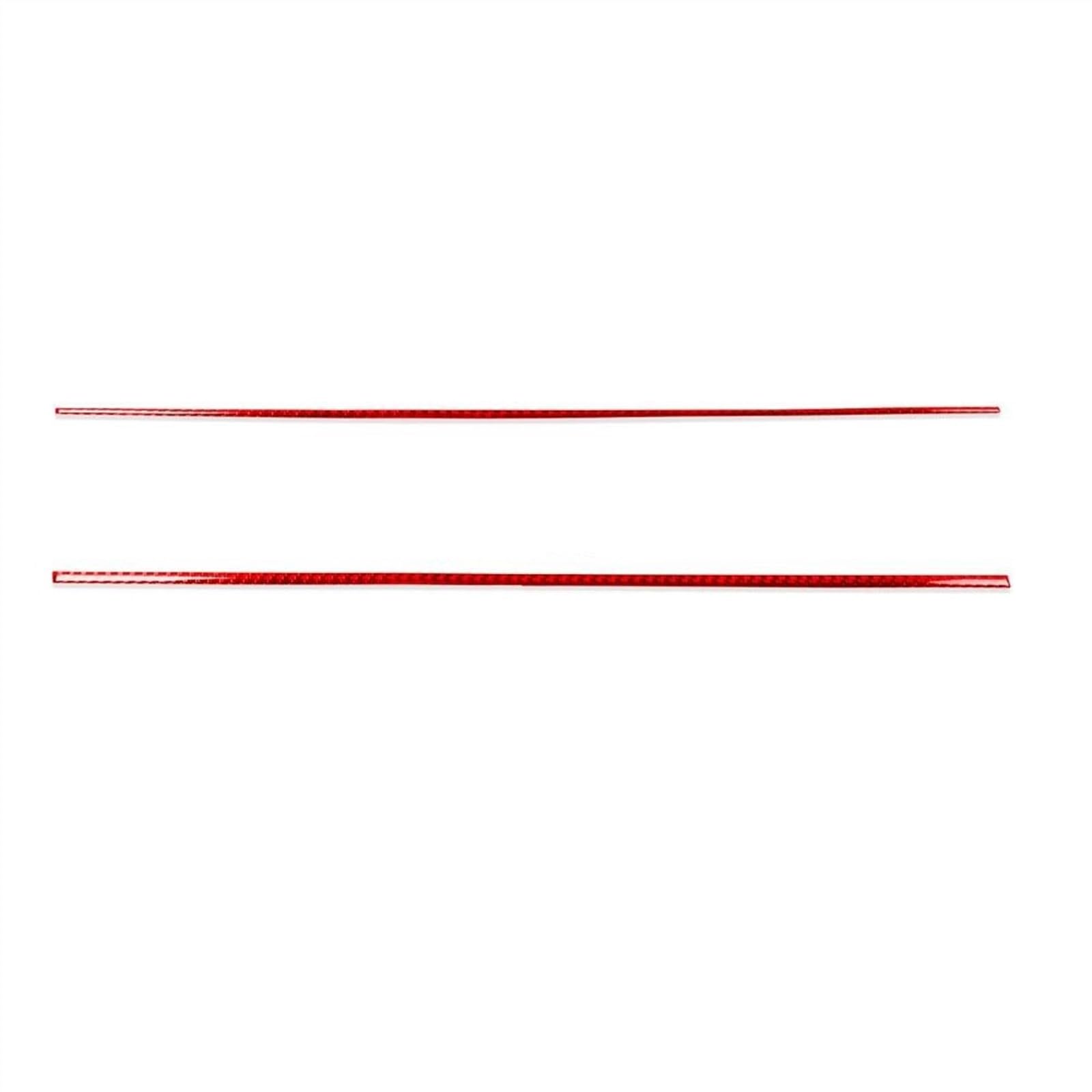 Car Copilot Center Dashboard Trim Strip Sticker Forged Carbon Fiber for Tesla Model 3 2017-2022 Y 2020-2023 Anti-dust(Carbon Red)
