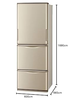 Amazon.co.jp: シャープ SHARP 冷蔵庫 SJ-X355H-N 350L 幅60.0cm