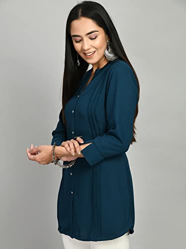 Image of Meesan Women's Casual Ethnic 3 /4 Sleeve Printed Tunic