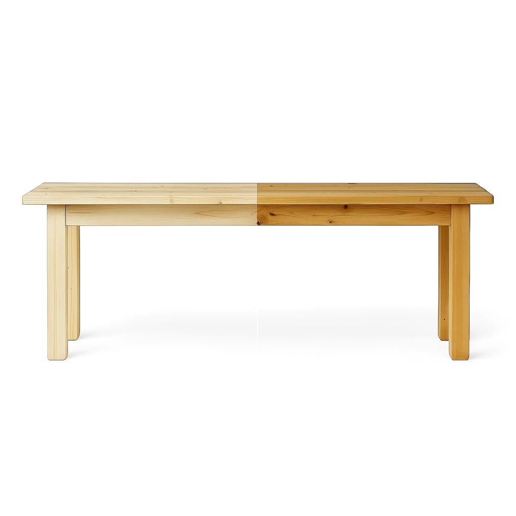 Spacio Norrköping EKO – Banco de Madera de Pino para Jardines, Terrazas, Campos de Fútbol o Pádel, Gimnasios y Vestuarios – Estilo Eco de Uso Profesional o Doméstico (Barniz Aceite, 100cm)