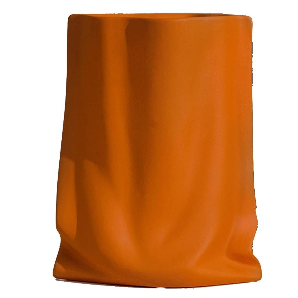 GPDNBIEU, Art Bud Vase Ceramic Flower Arrangement, Nordic Decorative for Living Room Shelf Decor(Orange)