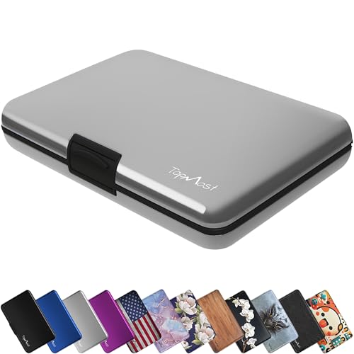 TopMost Aluminum Wallet, Card Case Wallet, Metal RFID Credit Card Holder for Men...