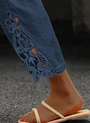 Image of Women Fashion 2026 Casual Elastic Waist Pants with Pockets