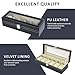 YMKWZ Watch Box Organizer 6 Slots Watch Display Case with Glass Lid Anti-Scratch Watch Storage Organizer Fashion PU Leather Watch Holder for Men Women Birthday Gift 30x11x8cm