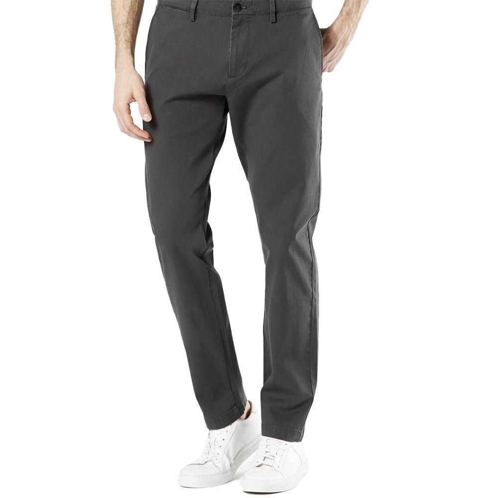 Dockers Mens Smart 360 Flex Chino Tapered Pants, Steelhead, 36W / 32L UK