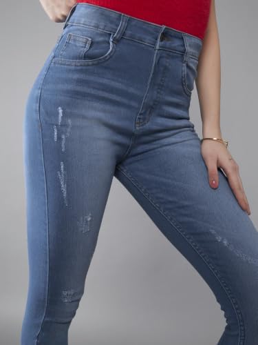 Image of Dolce Crudo Distressed High Rise Skinny Jeans for Women