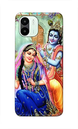 Image of PRINTFIDAA Printed Hard Back Cover Case for Mi Redmi A1 2022 Back Cover (Radha Krishna) -1803