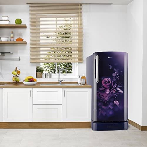 Image of LG 204 L 5 Star Inverter Direct-Cool Single Door Refrigerator Appliance (GL-D211HBEZ, Blue Euphoria, Base stand with drawer & Fast Ice Making)