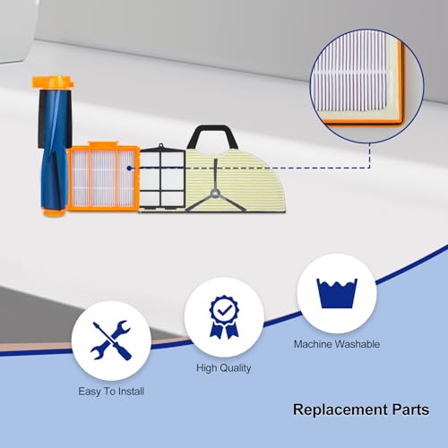 Image of Replacement Parts Compatible with Shark RV2402WD RV2400WS RV2402WD RV2402 RV2400WXUS Matrix 2-in-1 Robot Vacuum (16 Pack)
