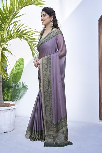 Image of MIRCHI FASHION Women Saree Ethnic Motif Print Chiffon | Breathable Lightweight Plain Weave Sari for Office and Daily Use (Available in 20 Designs)