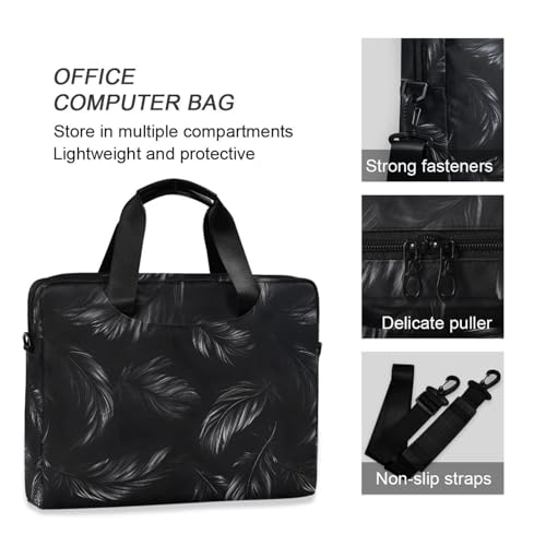 Bolso tipo bandolera para laptop 13-16 pulgadas negro miniatura 4