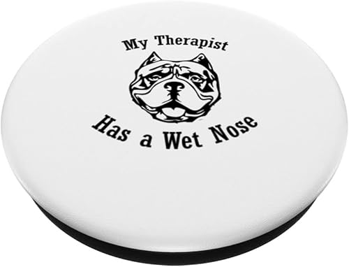 Miniatura 2 de American Bully My Therapist tiene un PopSockets de nariz húmeda intercambiable PopGrip