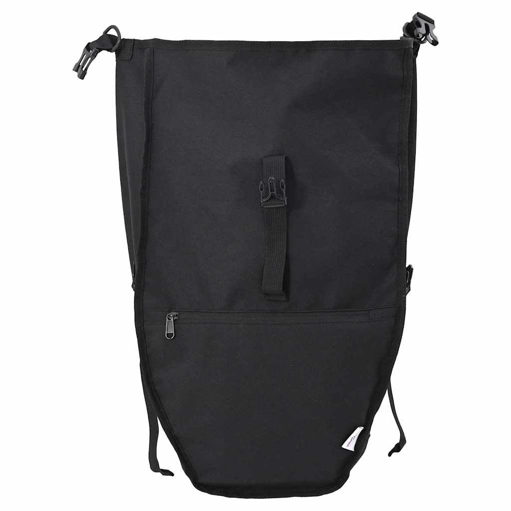 Borsa per bicicletta nera in poliestere idrorepellente, 32,5 x 17 x 57 cm, 0,85 kg, robusta e portatile per bici da città, MTB, E-bike, pendolari e escursioni all'aperto