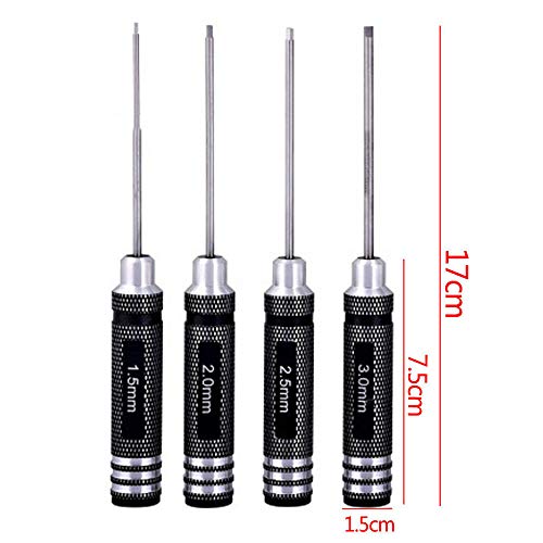 Screwdrivers Key Driver Tool Set T10059 1.5Mm 2Mm 2.5Mm 3Mm M1.5 M2 M2.5 M3 Aluminum Allen Hex Keys Handle #TOP3