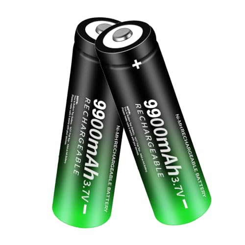 Tokeyla 2 Pack 18650 Ni-MH Rechargeable Battery Button Top