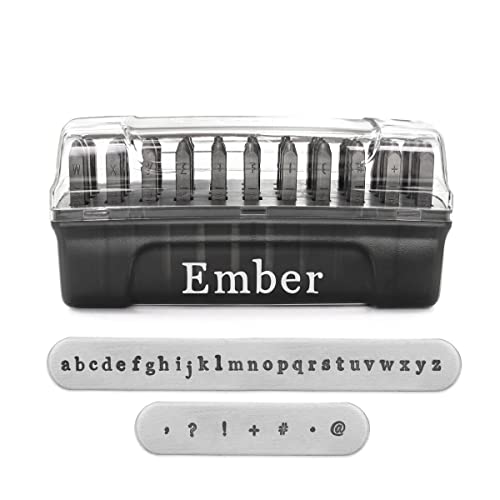 ImpressArt - Signature Ember Metal Letter Stamps, Lowercase (2.5mm), Rated for Soft & Hard Metals, Professional Quality Stamps for Hand Stamping and Jewelry Making