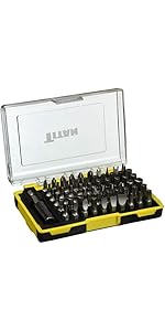 Titan 16061 61-Piece Security Bit Set with Magnetic Bit Holder