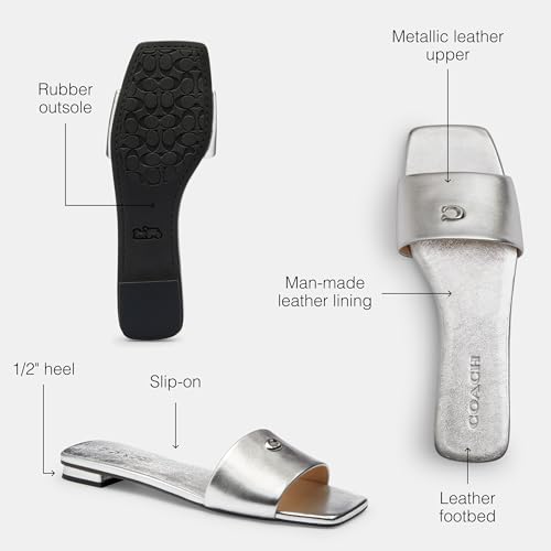 Image of COACH Women's Sculpted C Flat Sandal