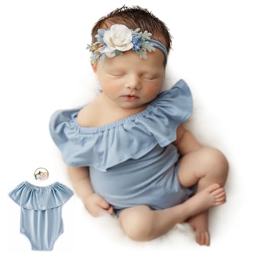 ForBaysy Newborn Photography Props Outfits Lace Romper With Headband Newborn Princess Costume NewBorn Dress