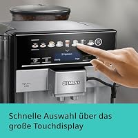 Siemens Kaffeevollautomat EQ6 plus s700, Milchsystem, 12 Getränke, automatische Reinigung des Milchsystems, Keramikmahlwerk, großes Touchdisplay, Edelstahl, TE657503DE – Ansicht 3