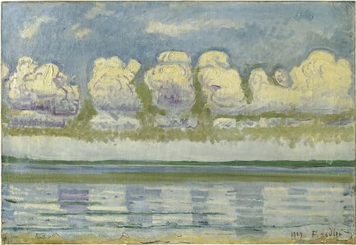Póster de Lienzo Il Lago di Ginevra Cuadro Famoso Hodler Dormitorio 60x90cm