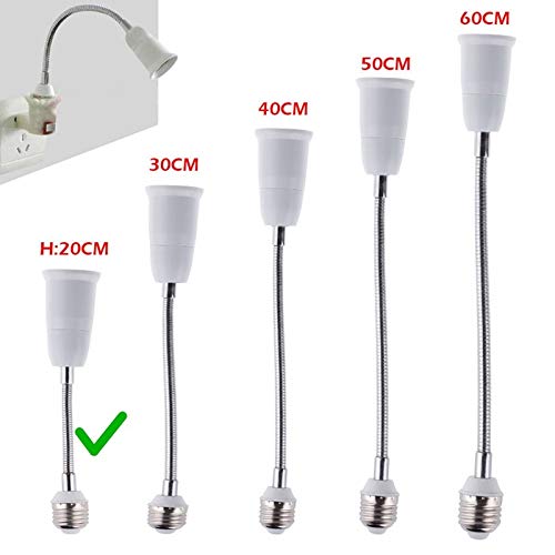 E26 To E26 Light Socket Extender Lamp Bulb Adapter Flexible Extension (20Cm) #TOP3