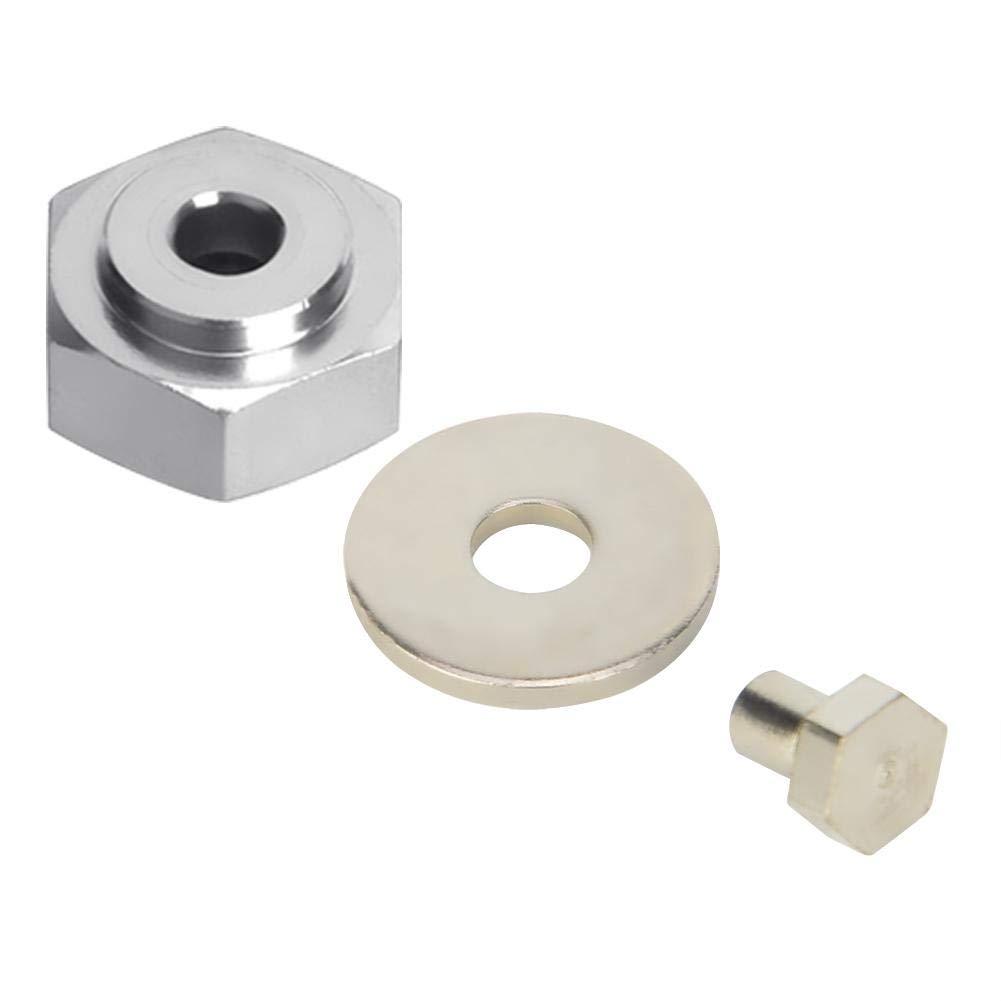 4PCS Aluminum Alloy 12mm Turn to 17mm Wheel Hex Drive Hub Adapter for 1/10 RC Model Car(Silver)