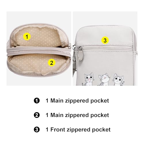 Image of AOCINA Small Wallet Purse Canvas Mini Purse Crossbody Phone Purse Bag for Girls Teens Boys Women