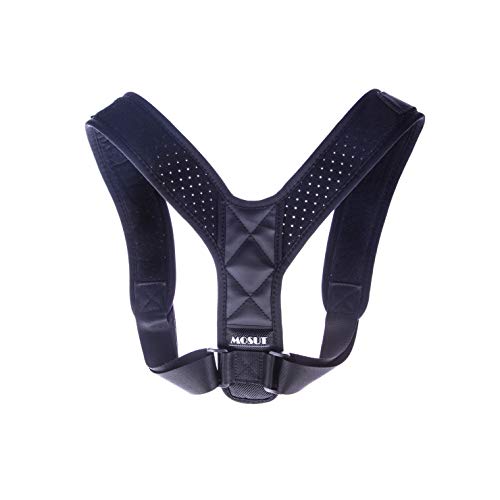 Invisible back support with posture correction belt, dumbbell fitness adjustable, male and female office shoulder support - MOSUT?black-M)?