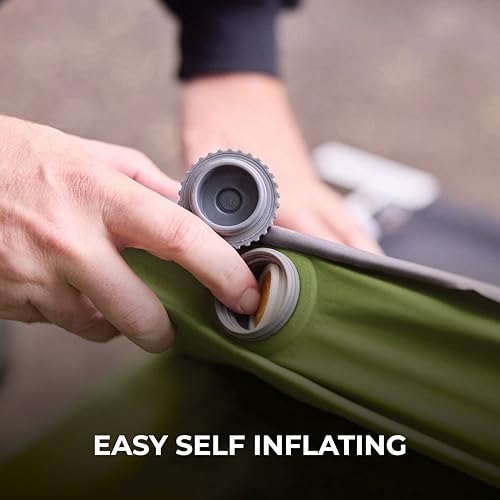 Image of Teton Sequoia Mammoth Self Inflating Camping Sleeping Pad, Inflatable Sleeping Pads, Compact for Camping, Backpacking, and Hiking. Camping Mat with Roll-Up Straps and Storage Bag