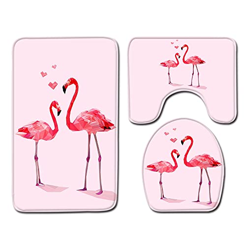 FANSU rutschfeste Badematten Set 3 Teilig, Weich Mikrofaser Badezimmerteppich Waschbar WC-Deckelbezug und Saugfähig U…