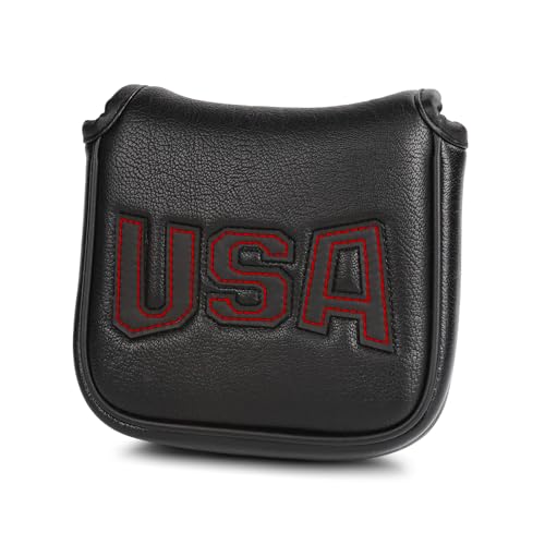GonaFit USA Magnetic Closure Golf Mallet Putter Head Cover for Taylormade Odyssey Scotty Cameron Ping, Durable and Light-Weighted Mallet Putter Headcover