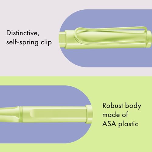 Image of Lamy Safari Spring Green Roller Ball Pen with Medium M63 black refill