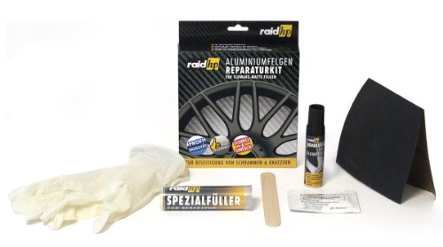Raid HP 340003u00a0u0096u00a0Kit di riparazione per Cerchi en alluminio, Nero Opaco