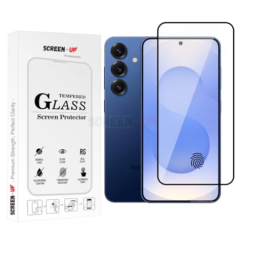 Image of ScreenUp Tempered Glass For Samsung Galaxy S25 / Galaxy S24 - Ultra Clear, 9H Scratch Resistant, Full Coverage, Easy Install Screen Protector