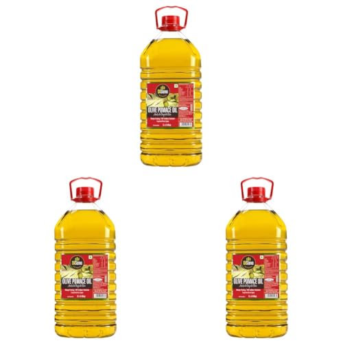 Image of DiSano Olive Pomace Oil 5L, Ideal for all Indian Cooking and Deep Frying (Pack of 3)