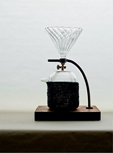 Biduhaev "Greeting Coffee Stand" - Elegant Hot or Cold Brew Coffee Dripper - Handcrafted Copper, Ironwood & Glass, 450ml