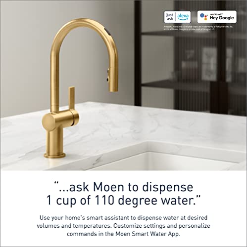 Moen 7622Evbg Cia Smart Touchless Pull Down Sprayer Kitchen Faucet With Voice Control And Power Boost, Brushed Gold #TOP7