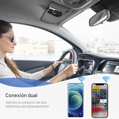 Manos libres coche Bluetooth con Siri para llamadas claras sin tocar el móvil 4
