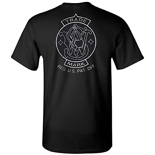 Smith & Wesson Officially Licensed Men's Short Sleeve Crewneck T-Shirt, Classic Graphic S&W Logo Tee