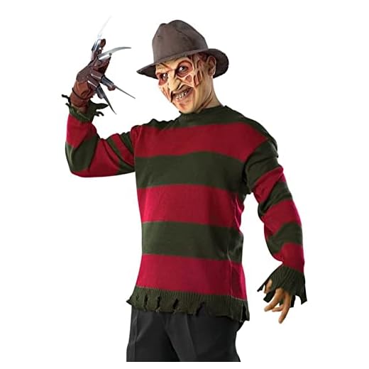 Rubie's mens A Nightmare on Elm Street Deluxe Freddy Sweater Costume Top, Multicolor, Standard US