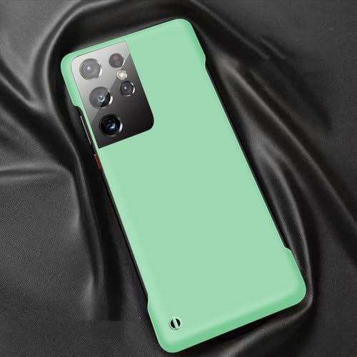 Coque Samsung S24 Ultra et S23 sans cadre en PC rigide cyan