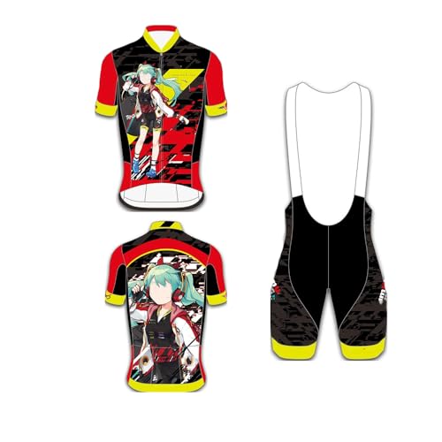 [���C���X�h] �A�j�� �T�C�N���W���[�W �㉺�Z�b�g �ɎԈ� ���� �� cycling RACING ���]�� ���[�h�o�C�N UV�J�b�g ���Ă��~�� ���e�� �ʋC �R�ۖh�L 3D�p�b�h (D,3XL) [���s�A���i]