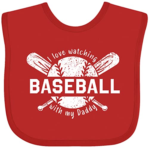 inktastic I Love Watching Baseball with My Daddy Baby Bib