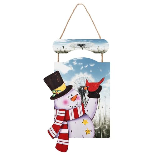 Bonhomme de neige de Noël peinture bois pour sublimer votre salon en hiver